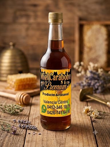Etiqueta Miel Carabobo Premium - Producto artesanal